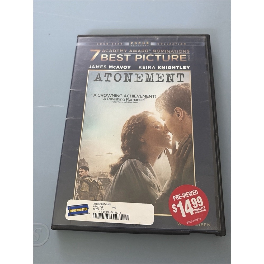 Atonement DVD Widescreen Movie